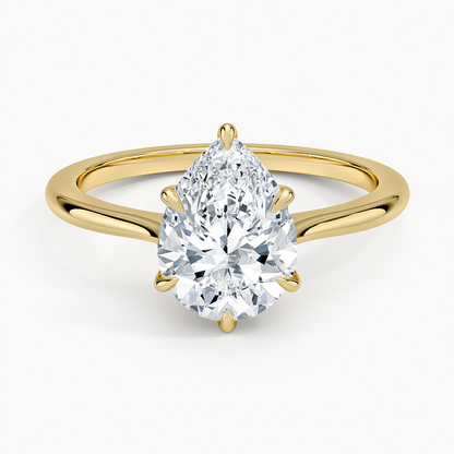 Elle Solitaire Ring - Pear Center Stone