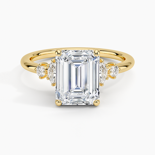Miroir Diamond Ring - Emerald Cut Center Stone