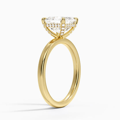 Lumiere 2mm Diamond Ring (1/8 ct. tw.) - Asscher Cut Center Stone