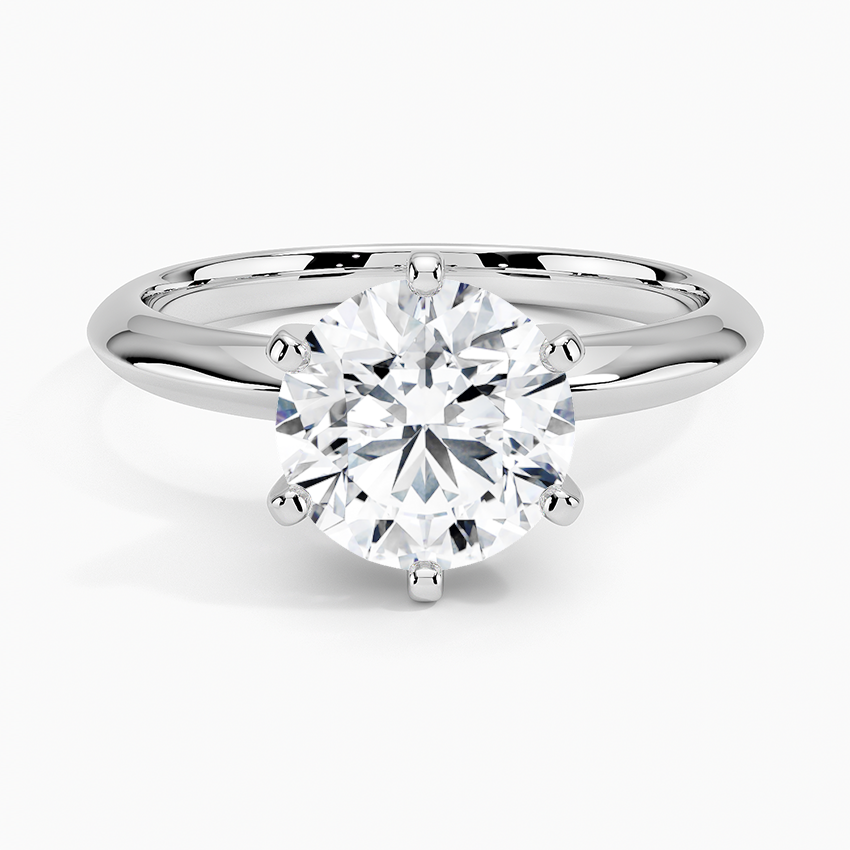 Classic Six-Prong Solitaire Ring - Round Center Stone