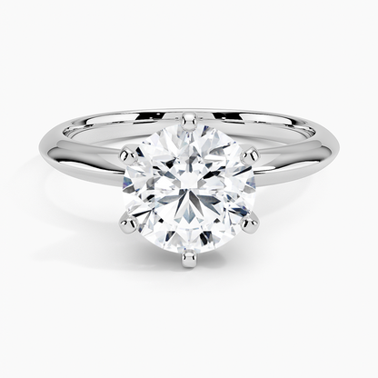 Classic Six-Prong Solitaire Ring - Round Center Stone