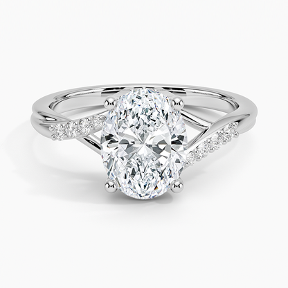 Chamise Hidden Halo Diamond Ring - Oval Center Stone