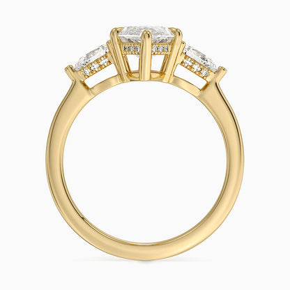 Adorned Opera Three Stone Diamond Ring (1/2 ct. tw.) - Marquise Cut Center Stone