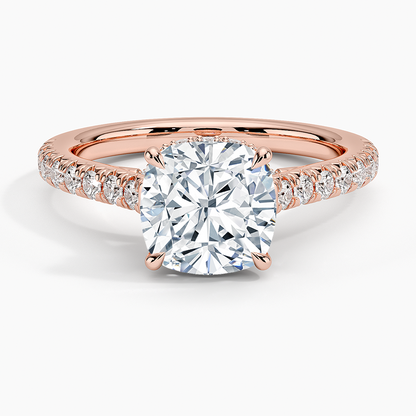 Chantal Diamond Ring - Cushion Cut Center Stone