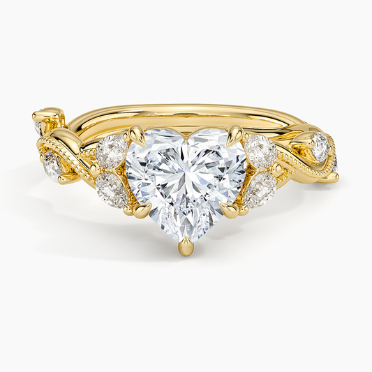 Vintage Secret Garden Diamond Ring (3/8 ct. tw.) - Heart Center Stone