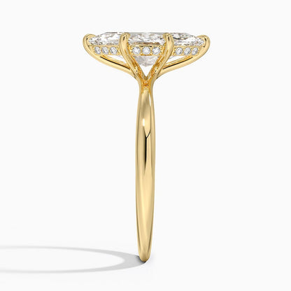 Freesia Hidden Halo Diamond Ring - Marquise Center Stone