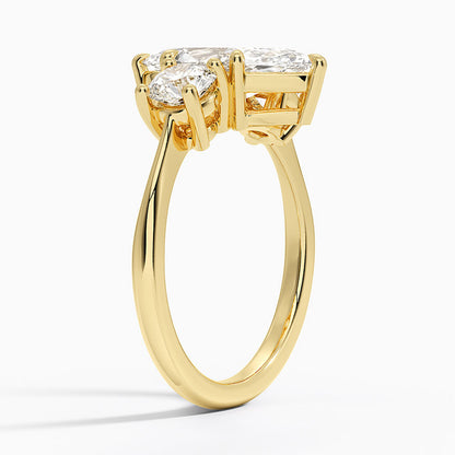 Luxe Selene Three Stone Diamond Ring (2/3 ct. tw.) - Marquise Center Stone