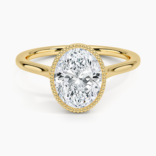 Margot Bezel Ring - Oval Center Stone