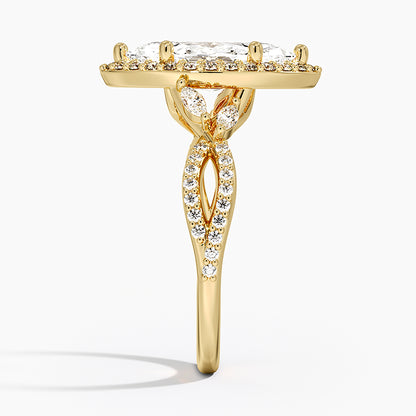 Luxe Willow Halo Diamond Ring (2/5 ct. tw.) - Marquise Center Stone