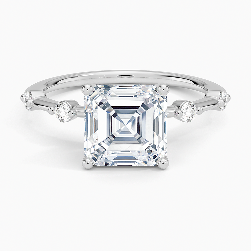 Aimee 1.4mm Diamond Ring - Asscher Cut Center Stone