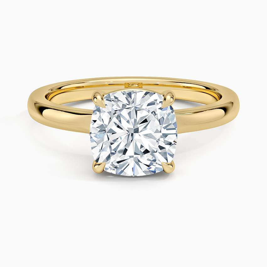 Alice Solitaire Ring - Cushion Cut Center Stone