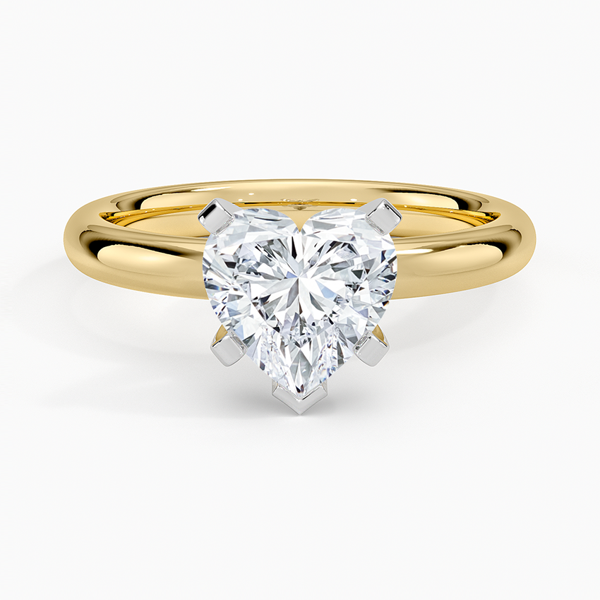 Comfort Fit 2.5mm Ring - Heart Cut Center Stone