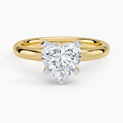 Comfort Fit 2.5mm Ring - Heart Cut Center Stone