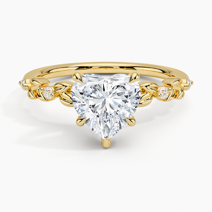 Briar Diamond Ring - Heart Cut Center Stone