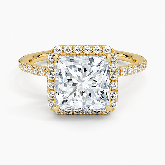 Waverly Halo Diamond Ring (1/2 ct. tw.) - Princess Cut Center Stone