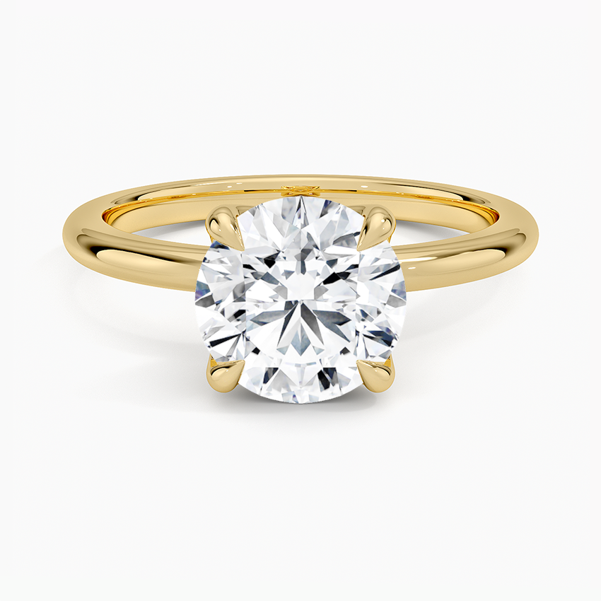 Elodie 1.8mm Solitaire Ring - Round Center Stone