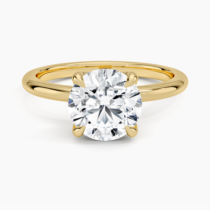 Elodie 1.8mm Solitaire Ring - Round Center Stone