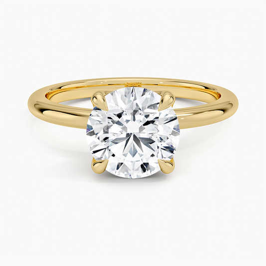 Elodie 1.8mm Solitaire Ring - Round Center Stone