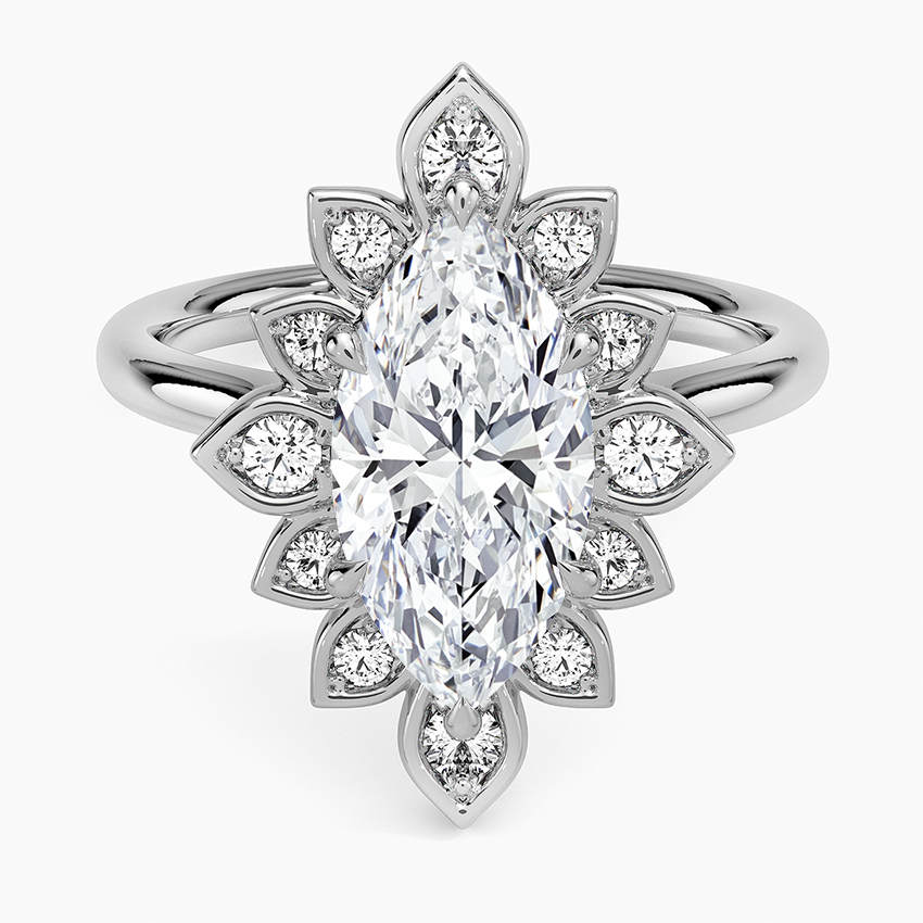 Fiore Halo Diamond Ring (1/4 ct. tw.) - Marquise Center Stone