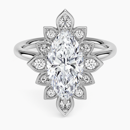 Fiore Halo Diamond Ring (1/4 ct. tw.) - Marquise Center Stone