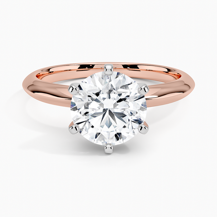 Classic Six-Prong Solitaire Ring - Round Center Stone