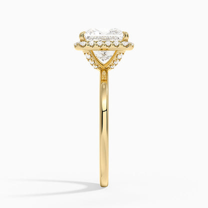 Vienna Halo Diamond Ring - Princess Cut Center Stone