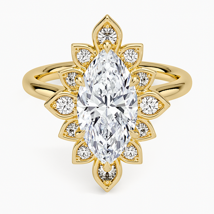 Fiore Halo Diamond Ring (1/4 ct. tw.) - Marquise Center Stone