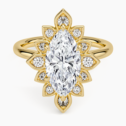 Fiore Halo Diamond Ring (1/4 ct. tw.) - Marquise Center Stone
