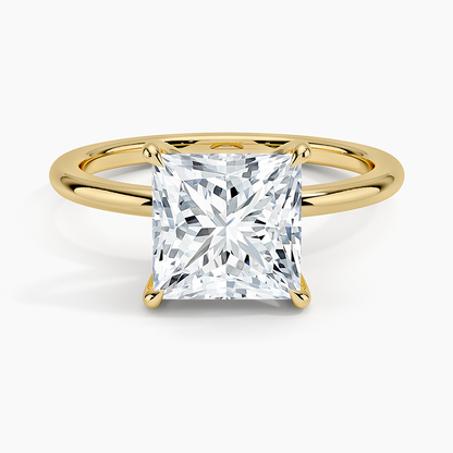 Fairmined 1.5mm Comfort Fit Ring - Princess Cut Center Stone