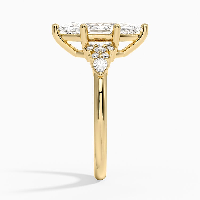 Rosette Diamond Ring - Marquise Center Stone