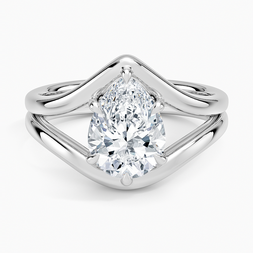 Frame Solitaire Ring - Pear Center Stone