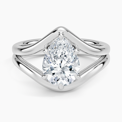Frame Solitaire Ring - Pear Center Stone