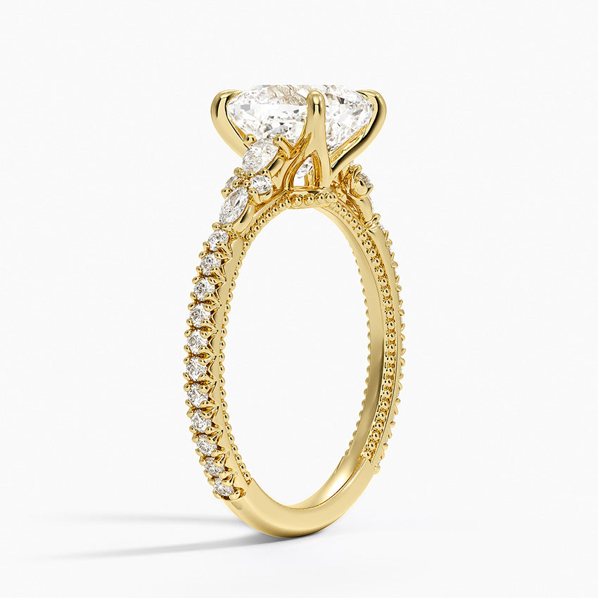 Primrose Diamond Ring - Cushion Cut Center Stone