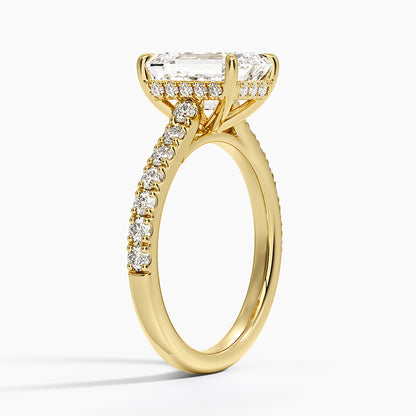 Grand Lissome Diamond Ring - Emerald Cut Center Stone