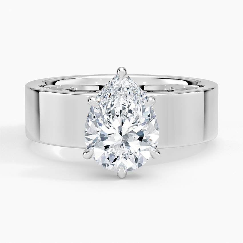 Peyton 6mm Solitaire Ring - Pear Center Stone