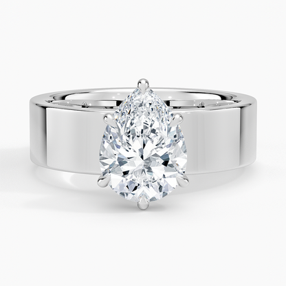 Peyton 6mm Solitaire Ring - Pear Center Stone