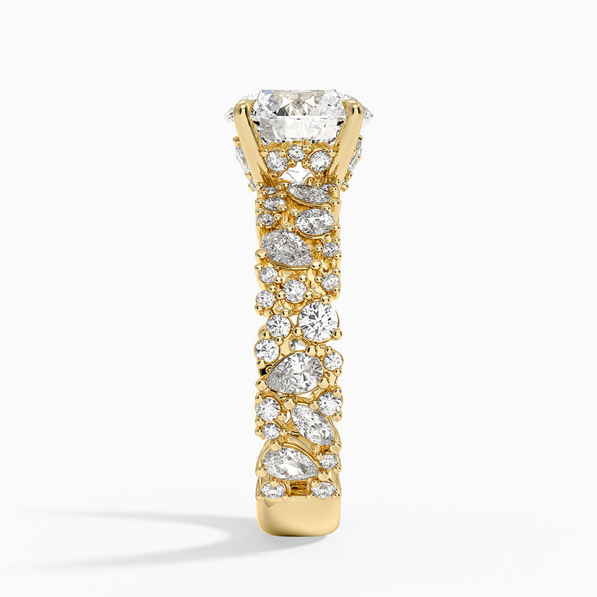 Glacé Diamond Ring (3/4 ct. tw.) - Round Cut Center Stone