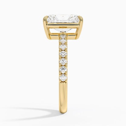 Dara Low-Profile Diamond Ring - Radiant Cut Center Stone