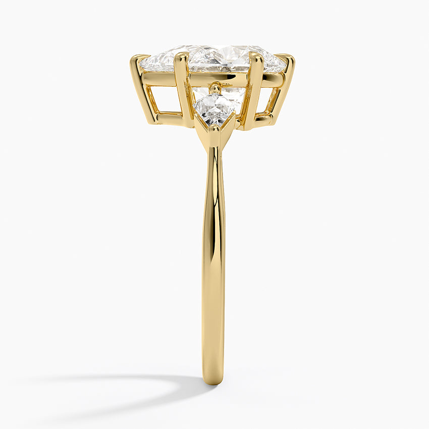 Luxe Cometa Three Stone Diamond Ring (1/3 ct. tw.) - Pear Center Stone