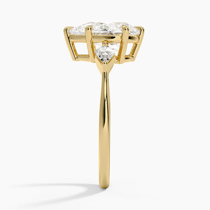 Luxe Cometa Three Stone Diamond Ring (1/3 ct. tw.) - Pear Center Stone
