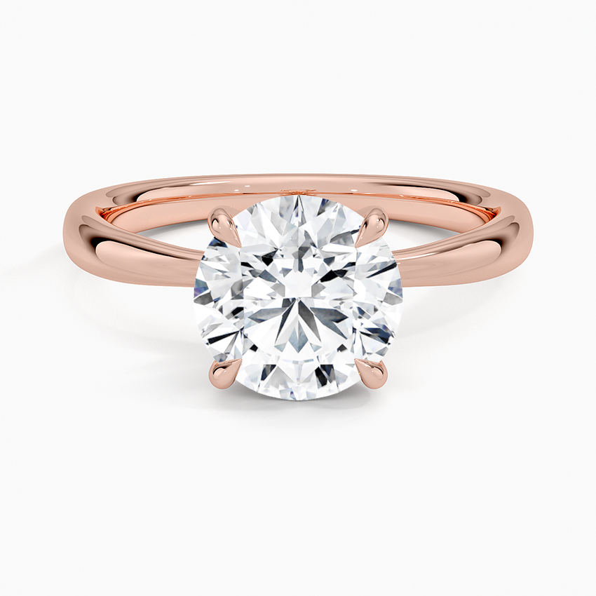 Freesia 2.7mm Solitaire Ring - Round Center Stone
