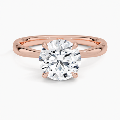 Freesia 2.7mm Solitaire Ring - Round Center Stone