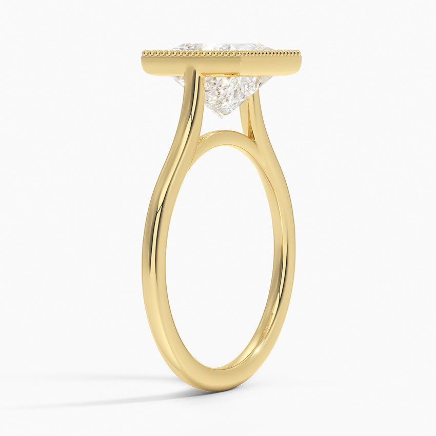 Margot Bezel Ring - Princess Cut Center Stone