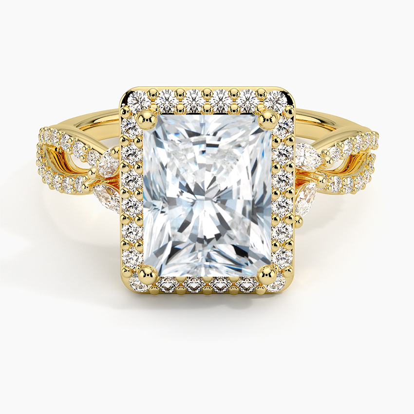 Luxe Willow Halo Diamond Ring (2/5 ct. tw.) - Radiant Cut Center Stone