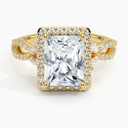 Luxe Willow Halo Diamond Ring (2/5 ct. tw.) - Radiant Cut Center Stone