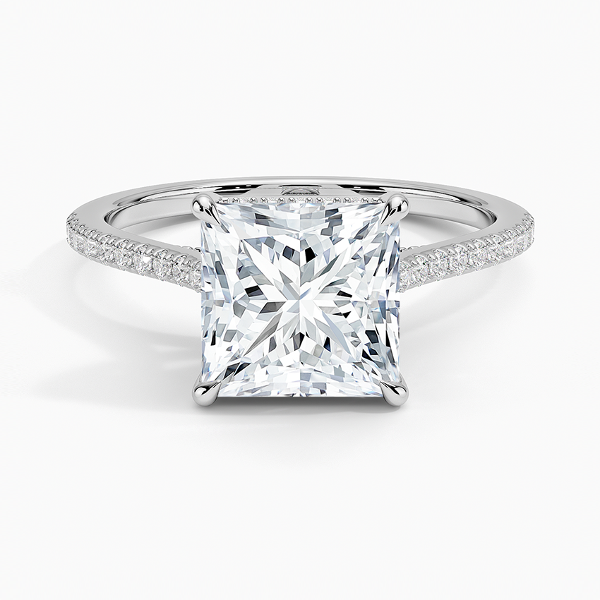 Luxe Dawn Diamond Ring - Princess Cut Center Stone