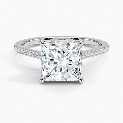 Luxe Dawn Diamond Ring - Princess Cut Center Stone