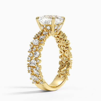 Glacé Diamond Ring (3/4 ct. tw.) - Cushion Cut Center Stone