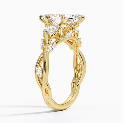 Secret Garden Three Stone Diamond Ring (3/4 ct. tw.) - Marquise Center Stone