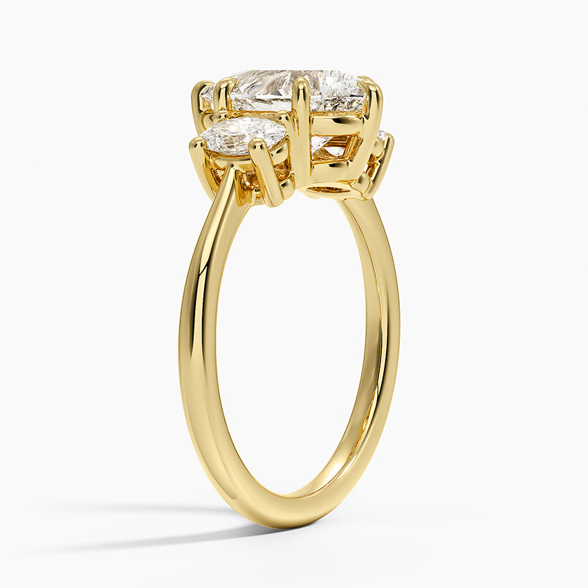 Oval-Cut Three Stone Diamond Ring (1/2 ct. tw.) - Pear Center Stone